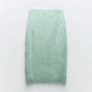 Zara Mint Green Midi Skirt